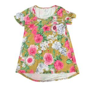 Lularoe Classic T Womens Floral Short Sleeve T-Shirt-XS-GUC